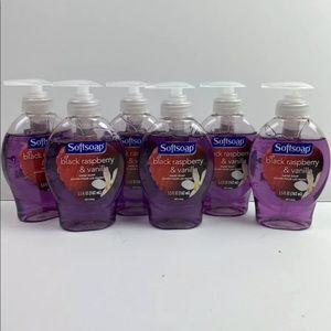 6 x Softsoap BLACK RASPBERRY & VANILLA Liquid Hand Soap Pump 5.5 oz 162ml Each